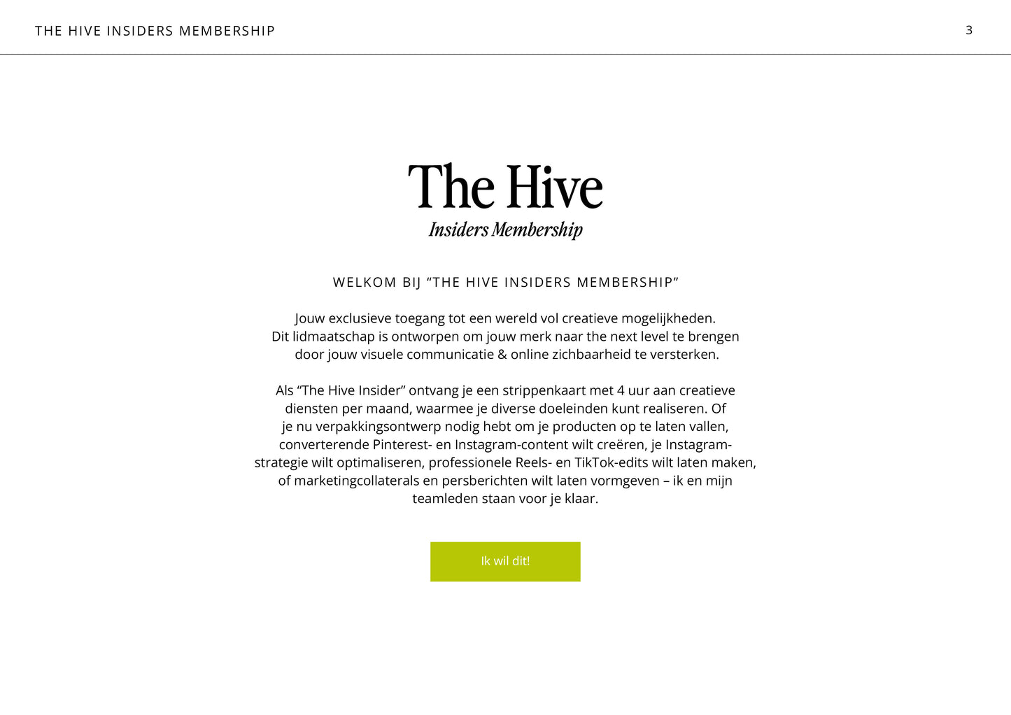The Hive | Insiders Membership